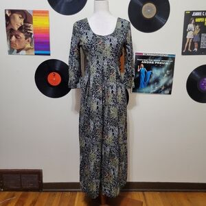 All That Jazz Petite | Vintage Abstract Print Palazzo Leg Jumpsuit